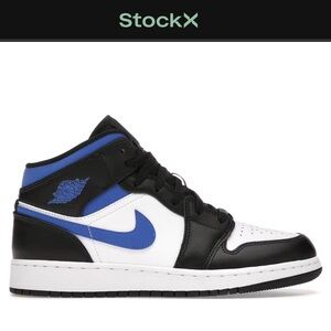 Nike Mid Sneakers Black White Blue